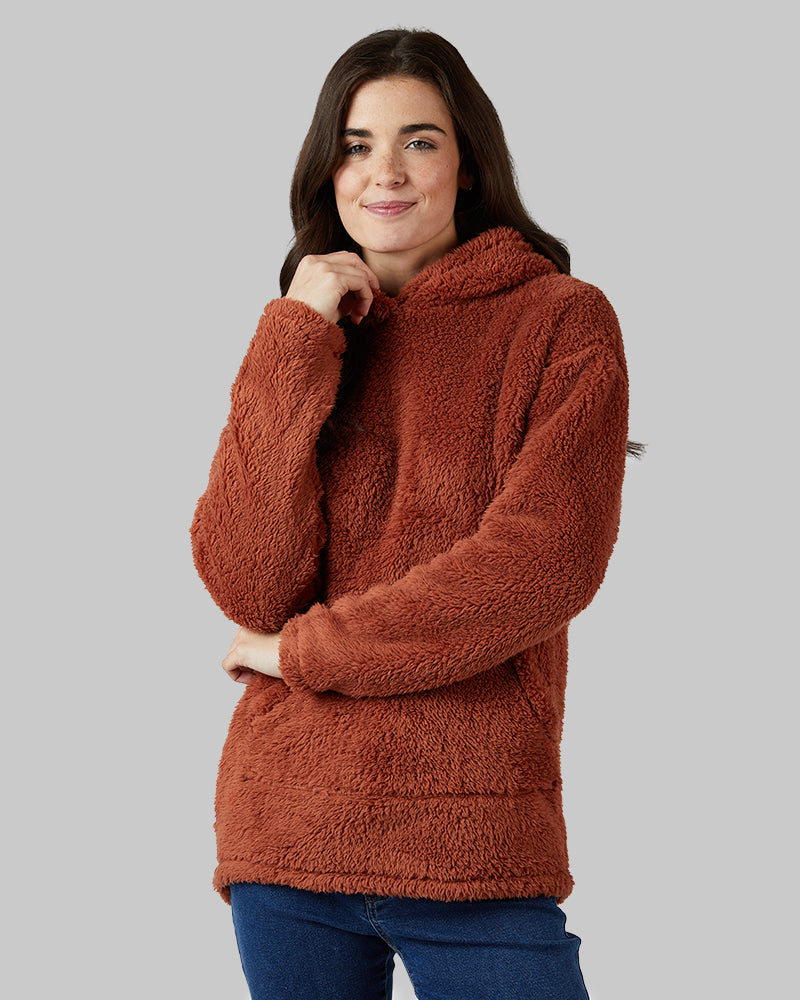 WOMEN'S SOFT SHERPA PULLOVER HOODIE
