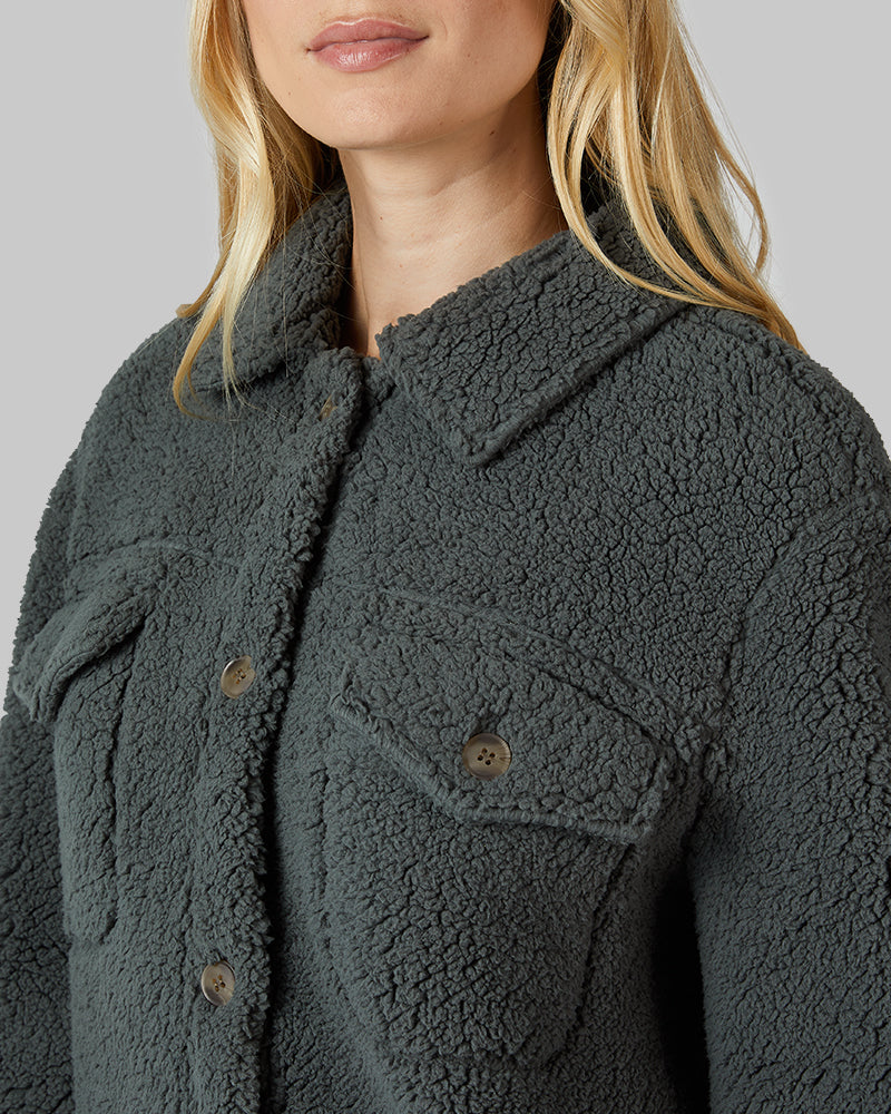WOMEN'S COZY SHERPA SHIRT JACKET