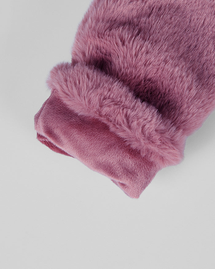 32 Degrees Dusky Orchid_Women's Plush Fur Mittens {bottom}{right}