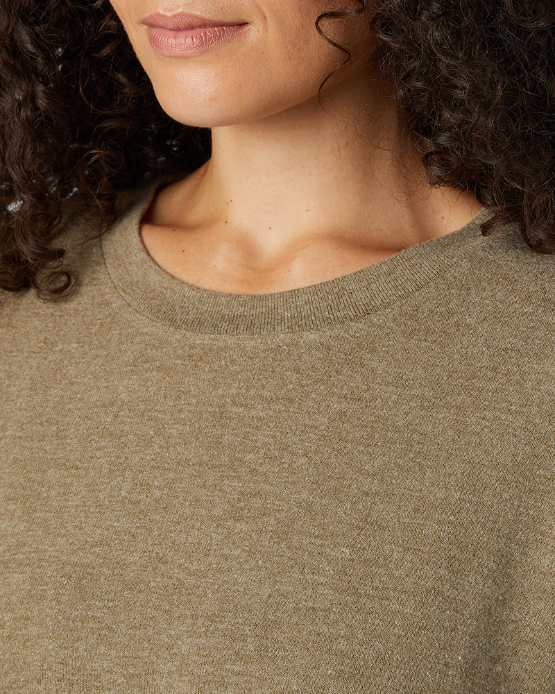 WOMEN'S SOFT SWEATER KNIT CREW TOP