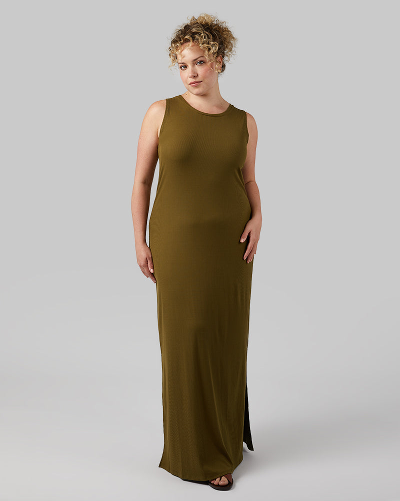 WOMEN'S SOFT RIB MAXI DRESS