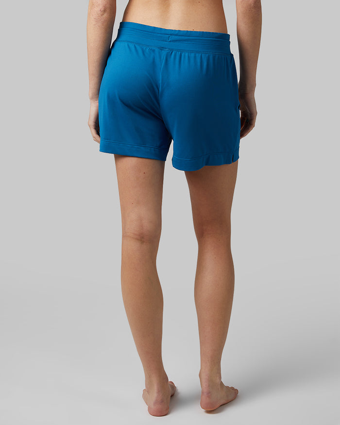 32 Degrees Blue Sapphire _ Women's Cool sleep short {model: Izzy is 5'9"and size 4 wearing size S}{bottom}{right} {bottom}{right}