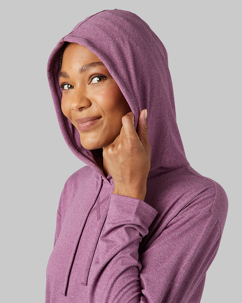 WOMEN'S COOL LONG SLEEVE HOODED T-SHIRT