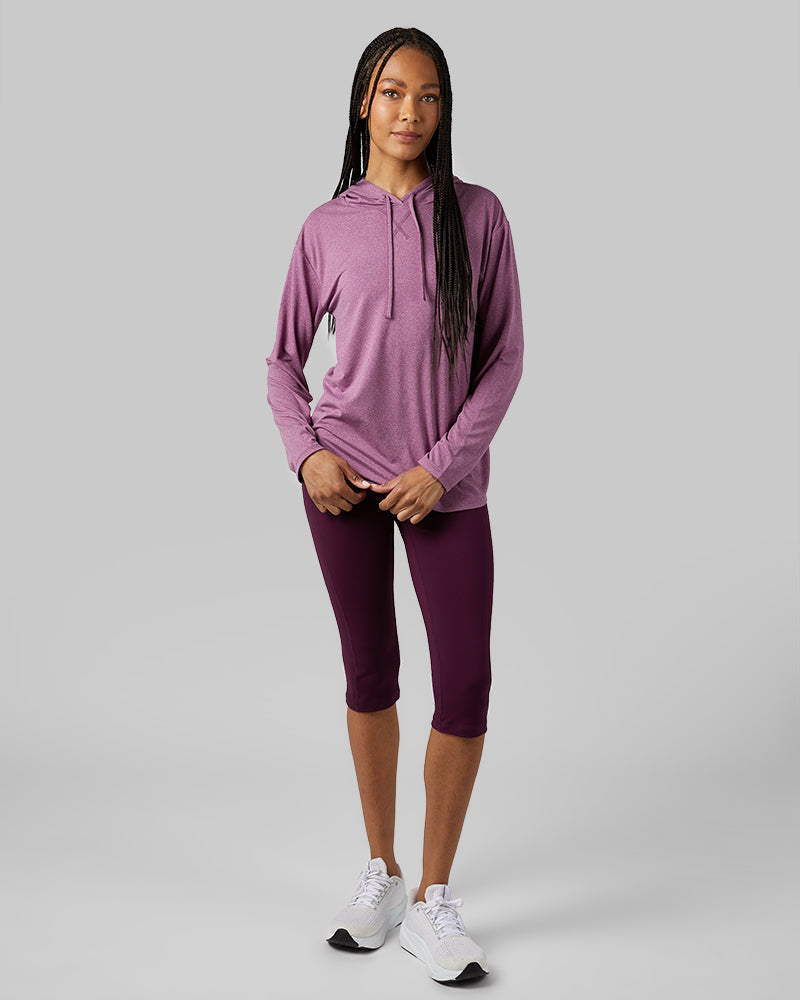 WOMEN'S COOL LONG SLEEVE HOODED T-SHIRT