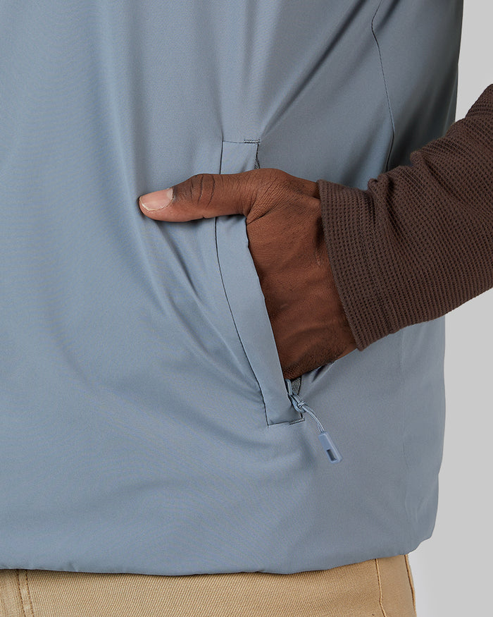 32 Degrees Flint Stone _ Men's Midweight Puffer Vest {model: Tradell is 6'1", wearing size M}{bottom}{right} {bottom}{right}