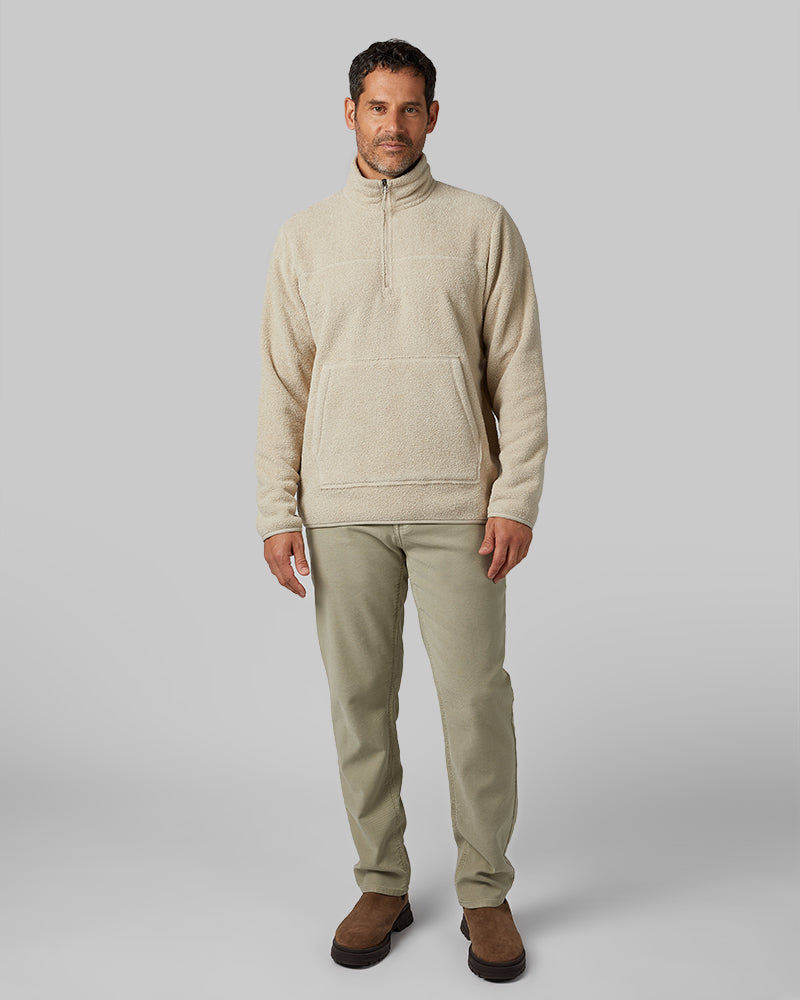 Men's Thermal Fleece Quarter Zip Pullover Top