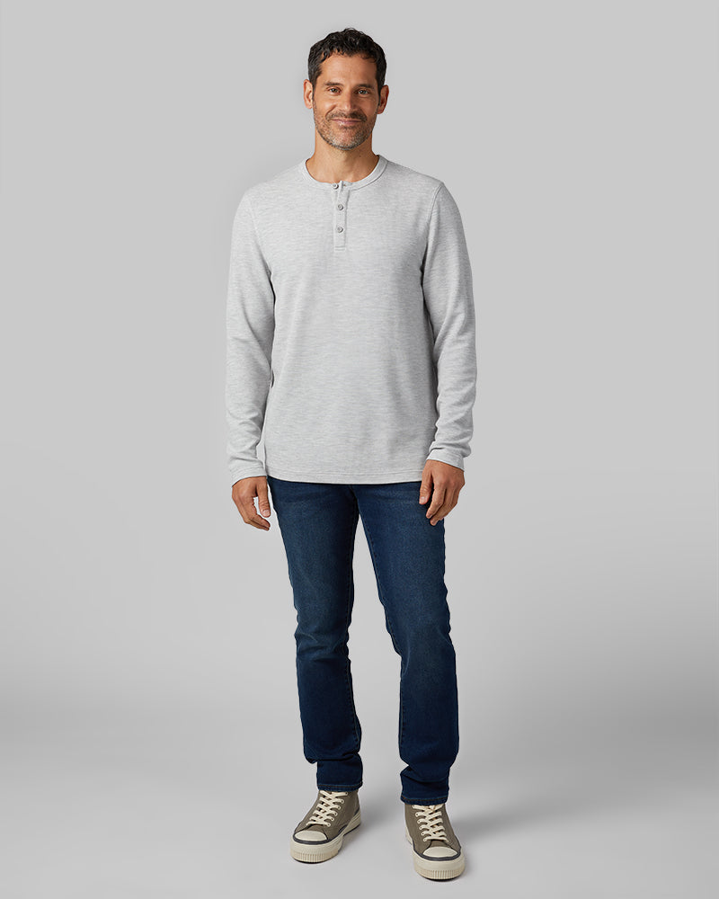 Men's Everyday Comfort Long Sleeve Henley T-Shirt