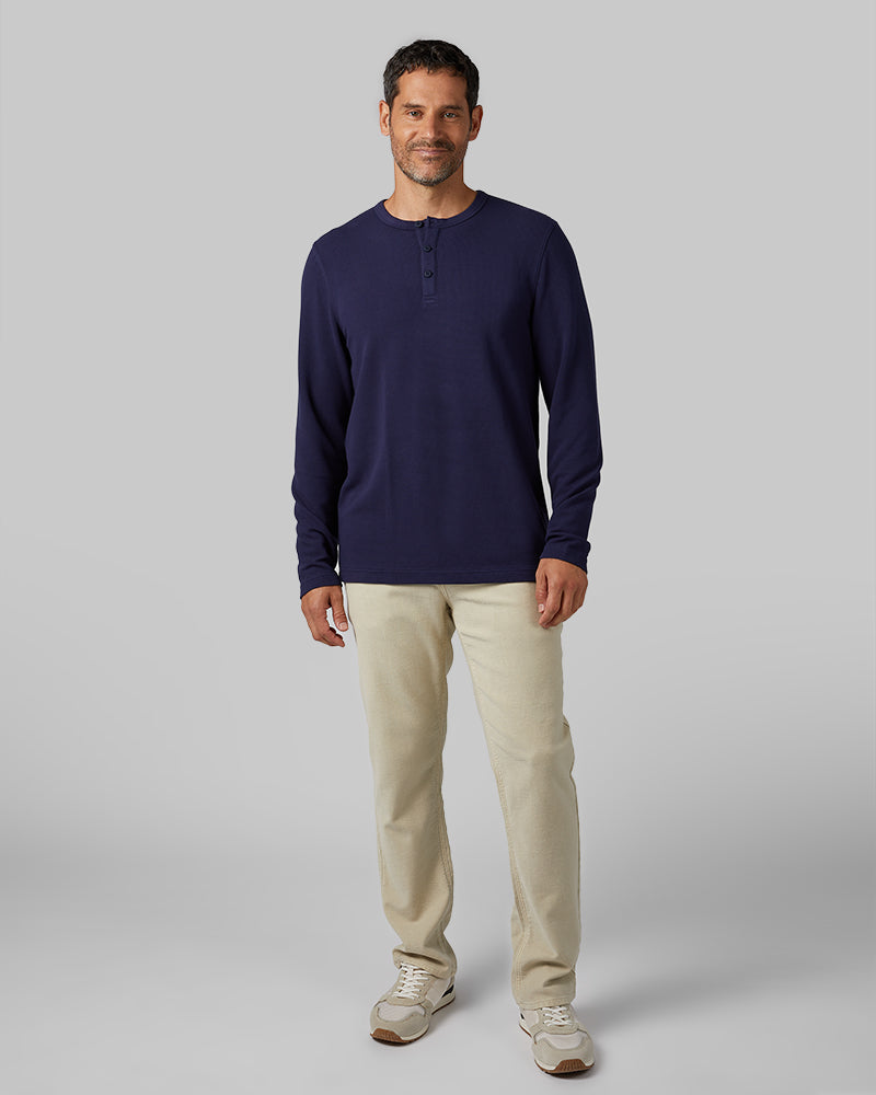 MEN'S EVERYDAY COMFORT LONG SLEEVE HENLEY T-SHIRT