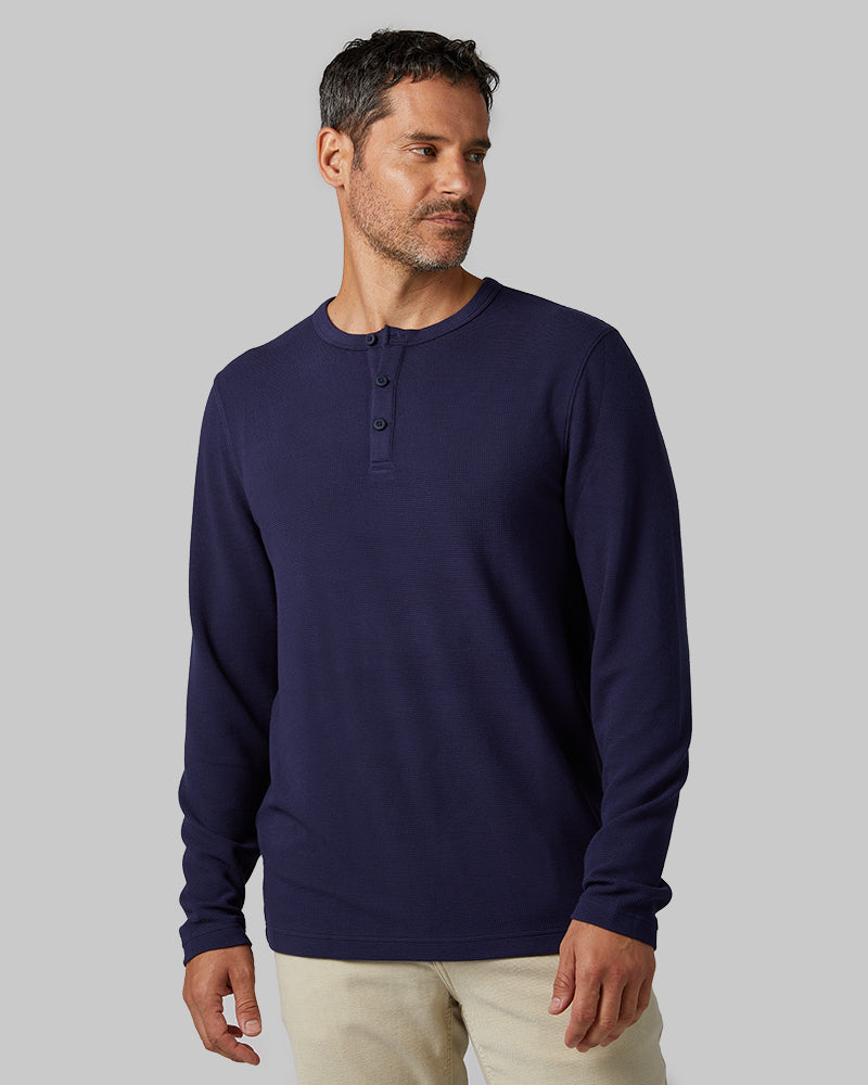 MEN'S EVERYDAY COMFORT LONG SLEEVE HENLEY T-SHIRT