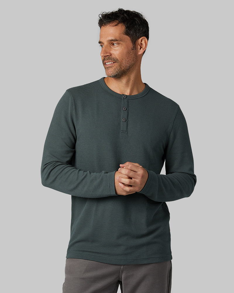MEN'S EVERYDAY COMFORT LONG SLEEVE HENLEY T-SHIRT