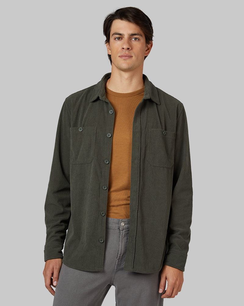 corduroy dress shirt 32 Degrees Men's Corduroy Overshirt - Regular Fit Button-Front Shirt Jacket
