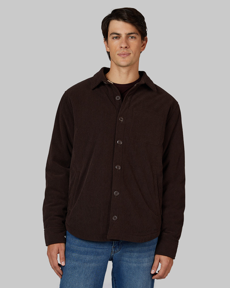 MEN'S SHERPA-LINED CORDUROY SHIRT JACKET