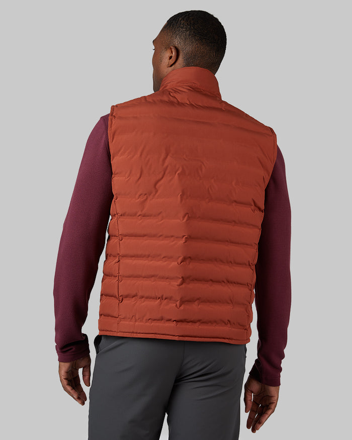 32 Degrees Harvest _ Men's Lightweight Packable Vest {model: Tradell is 6'1", wearing size M}{bottom}{right} {bottom}{right}