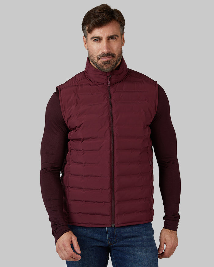 32 Degrees Port Royal _ Men's Lightweight Packable Vest {model: Justin is 6'1", wearing size M}{bottom}{right} {bottom}{right}