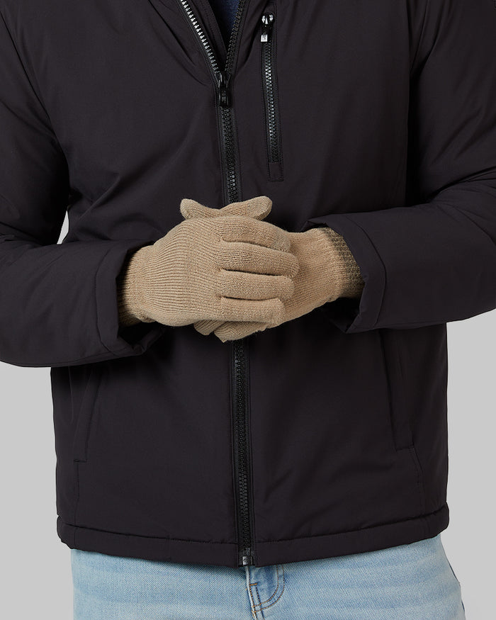 32 Degrees Dark Tan_Basic Knit Gloves {bottom}{right}