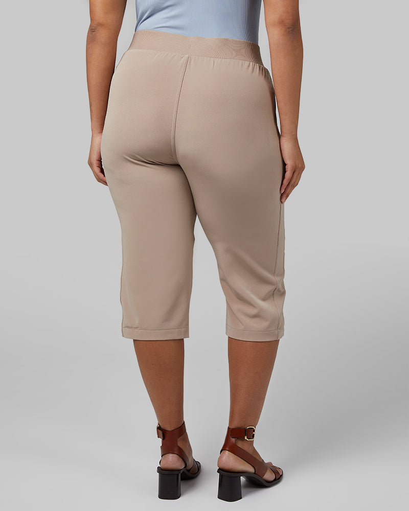 32 Degrees Ladies Knit Capris 32 DEGREES Ladies' Soft Fleece Knit Stretch Capri Pants Grey