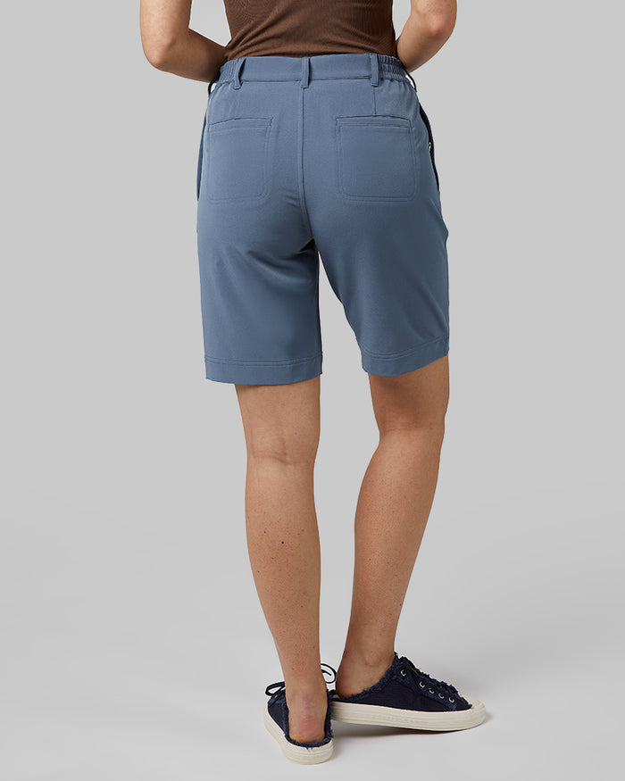32 Degrees Blue Fin _ Women's stretch Woven Bermuda short {model: Monica is 5'8"and size S wearing size 4}{bottom}{right} {bottom}{right}