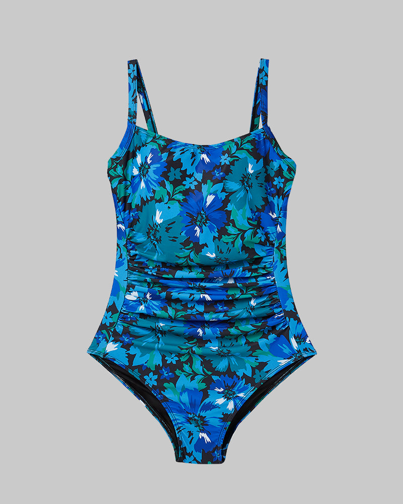 WOMEN'S SQUARE NECK ONE PIECE SWIMSUIT