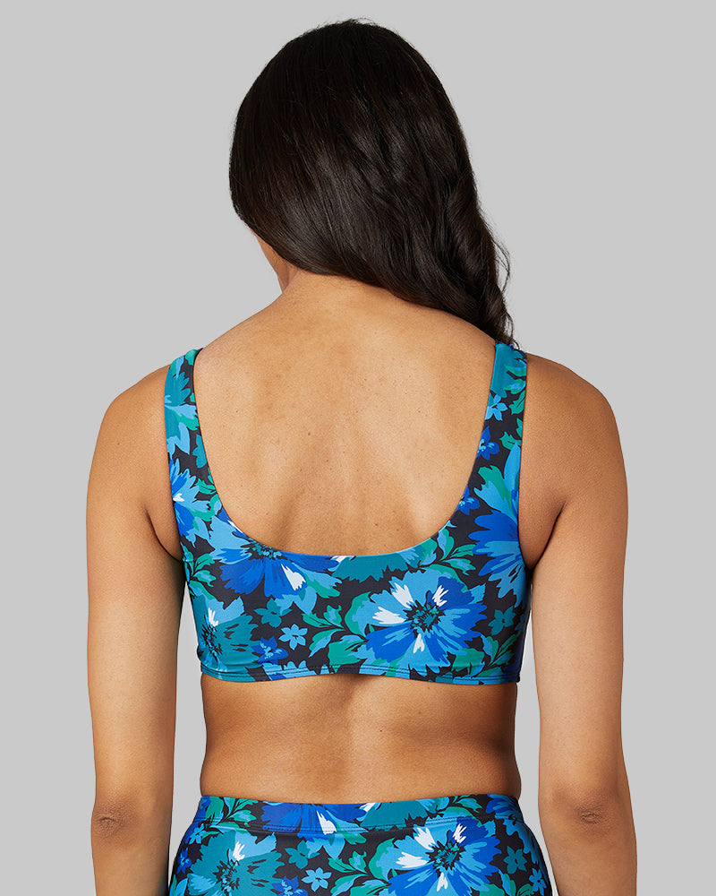 32 Degrees Blue Tropical Flowers _ Women