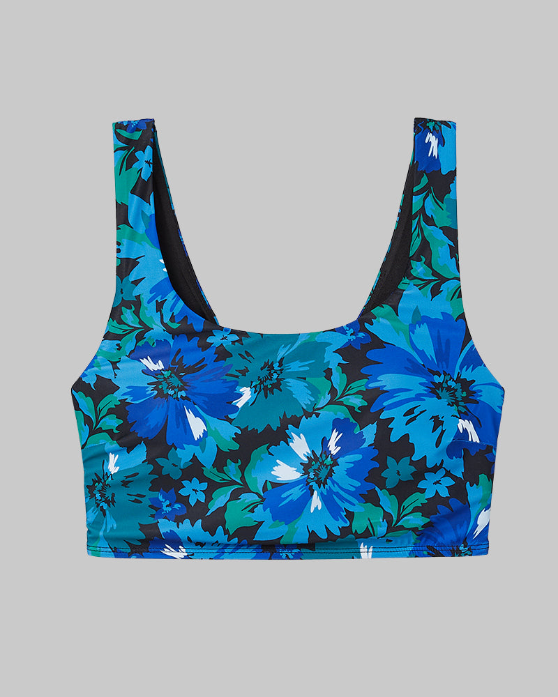 32 Degrees Blue Tropical Flowers _ Women
