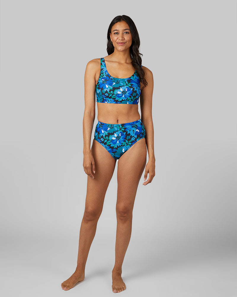 32 Degrees Blue Tropical Flowers _ Women