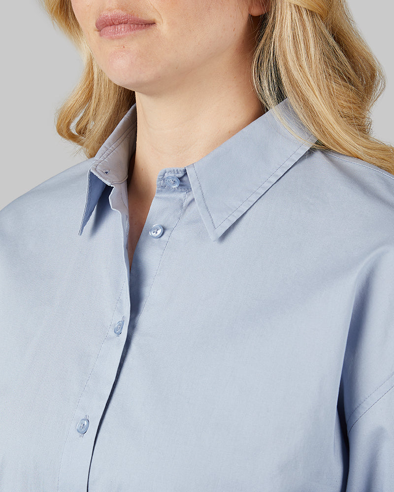 32 Degrees Women's Oversized Cotton Long Sleeve Button-Up - Relaxed Fit Cotton Shirt