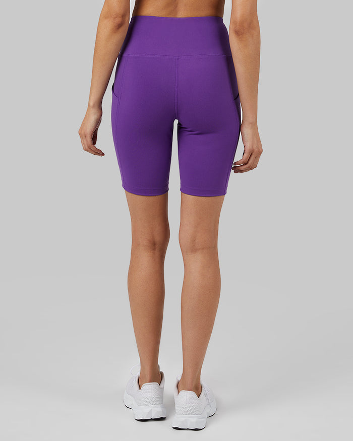 32 Degrees Royal Purple _ Women's High-Waist Active 7-Inch short {model: Marybeth is 5'8"and size 2 wearing size S}{bottom}{right} {bottom}{right}