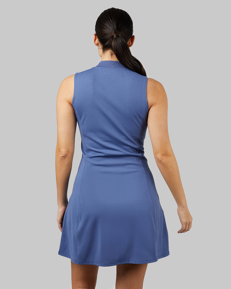 Women's 1/4 Zip Active Bra Dress BIJOU BLUE / XS