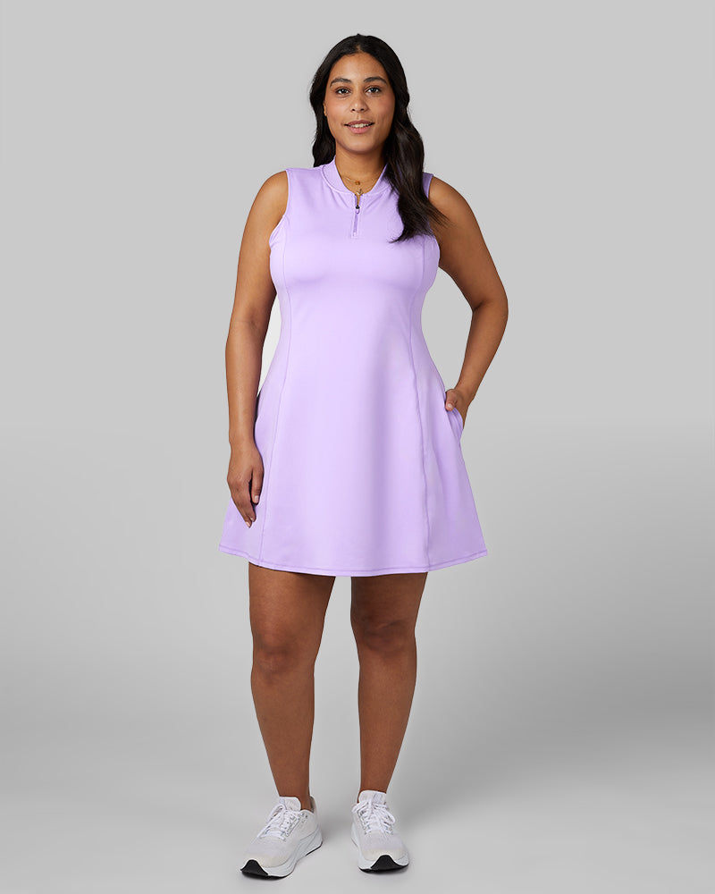 32 Degrees Women's 1/4 Zip Active Bra Dress - Built-In Support Tennis & Athletic Dress