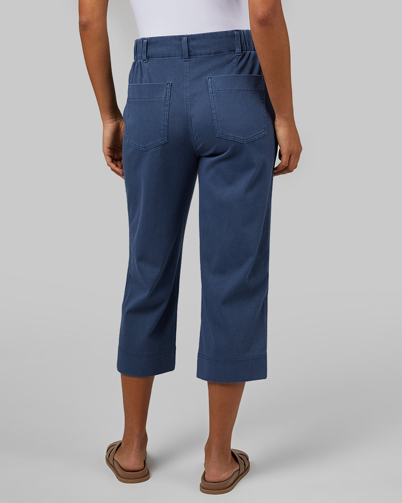 WOMEN'S MINI KNIT TWILL CAPRI