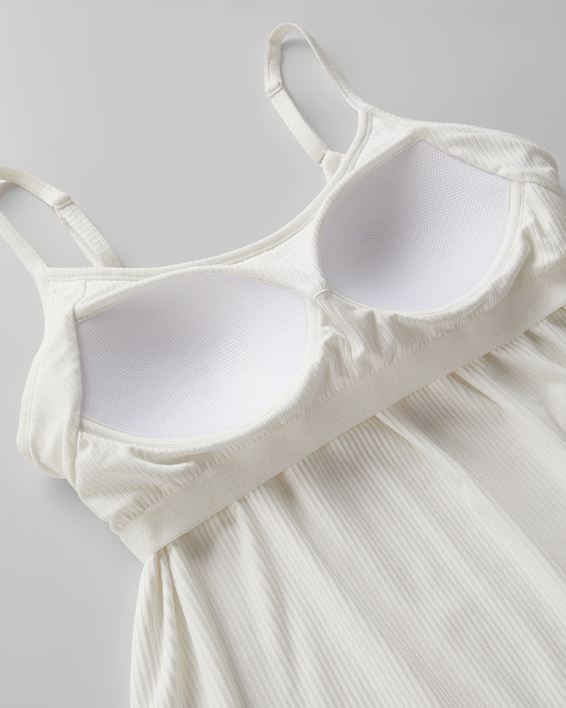 WOMEN'S SOFT RIB FLOWY BRA CAMI