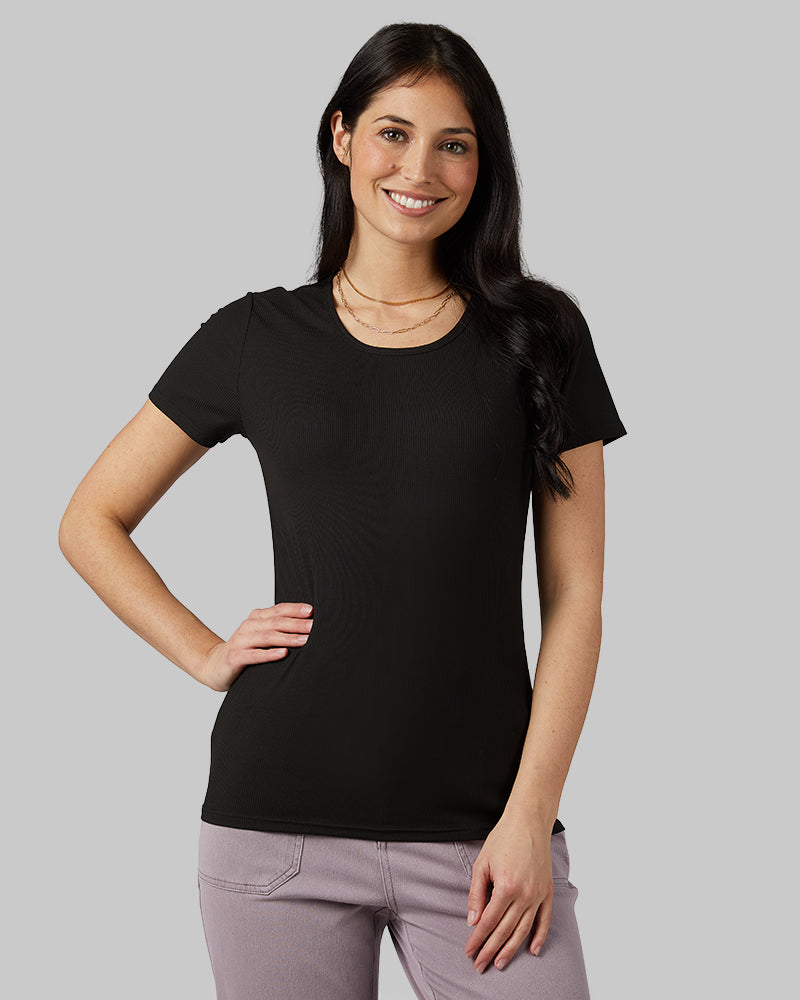 WOMEN'S SOFT RIB FITTED T-SHIRT