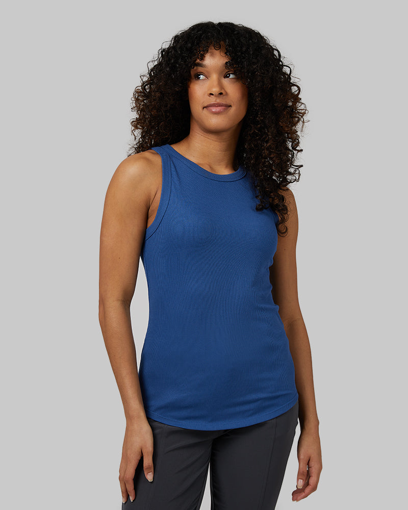 Women's Soft Rib High Neck Tank