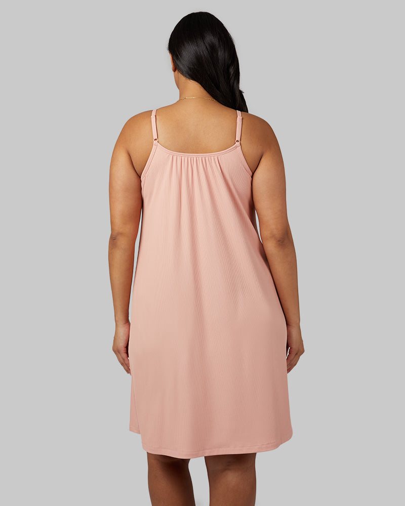 32 Degrees Women's Soft Rib Flowy Bra Dress - Built-In Support Moisture Wicking Dress