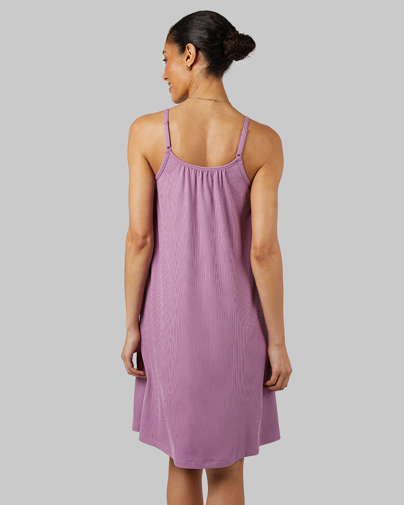 32 Degrees Women's Soft Rib Flowy Bra Dress - Built-In Support Moisture Wicking Dress