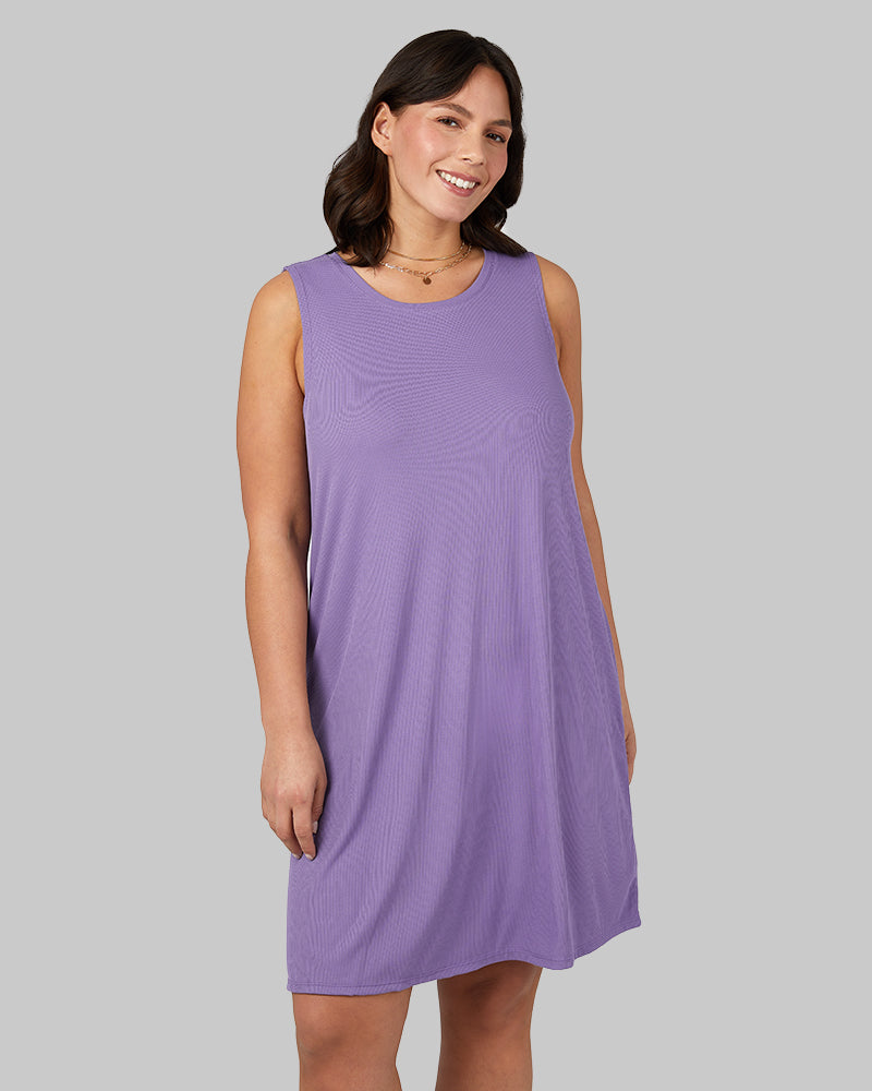 WOMEN'S SOFT RIB TANK SWING DRESS