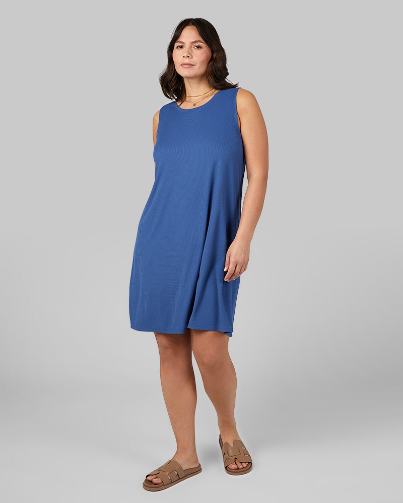 WOMEN'S SOFT RIB TANK SWING DRESS