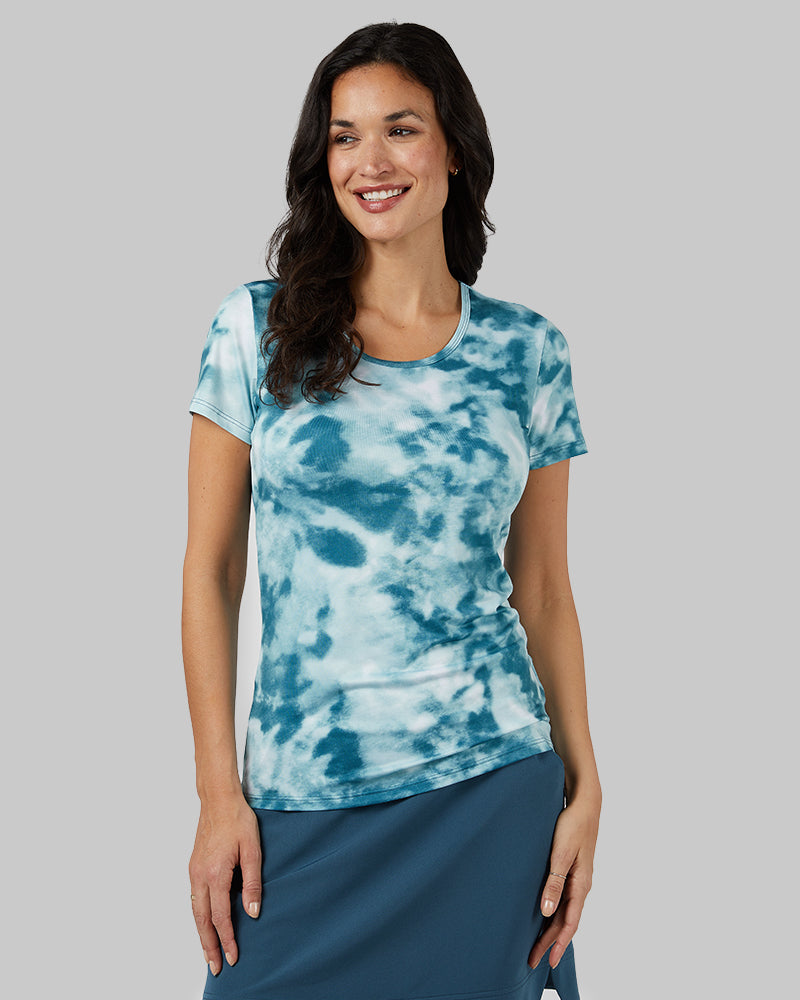 WOMEN'S COOL PRINTED FITTED T-SHIRT