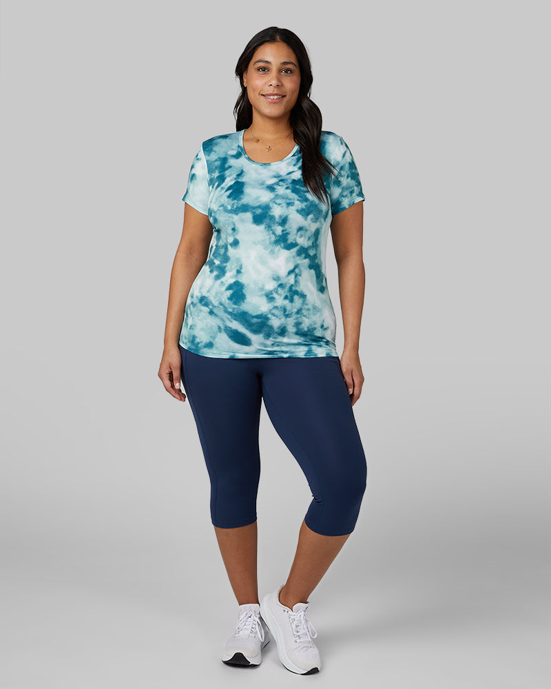 WOMEN'S COOL PRINTED FITTED T-SHIRT