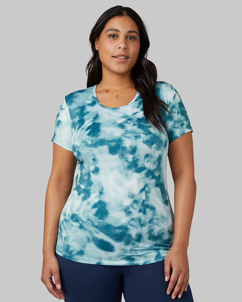 WOMEN'S COOL PRINTED FITTED T-SHIRT