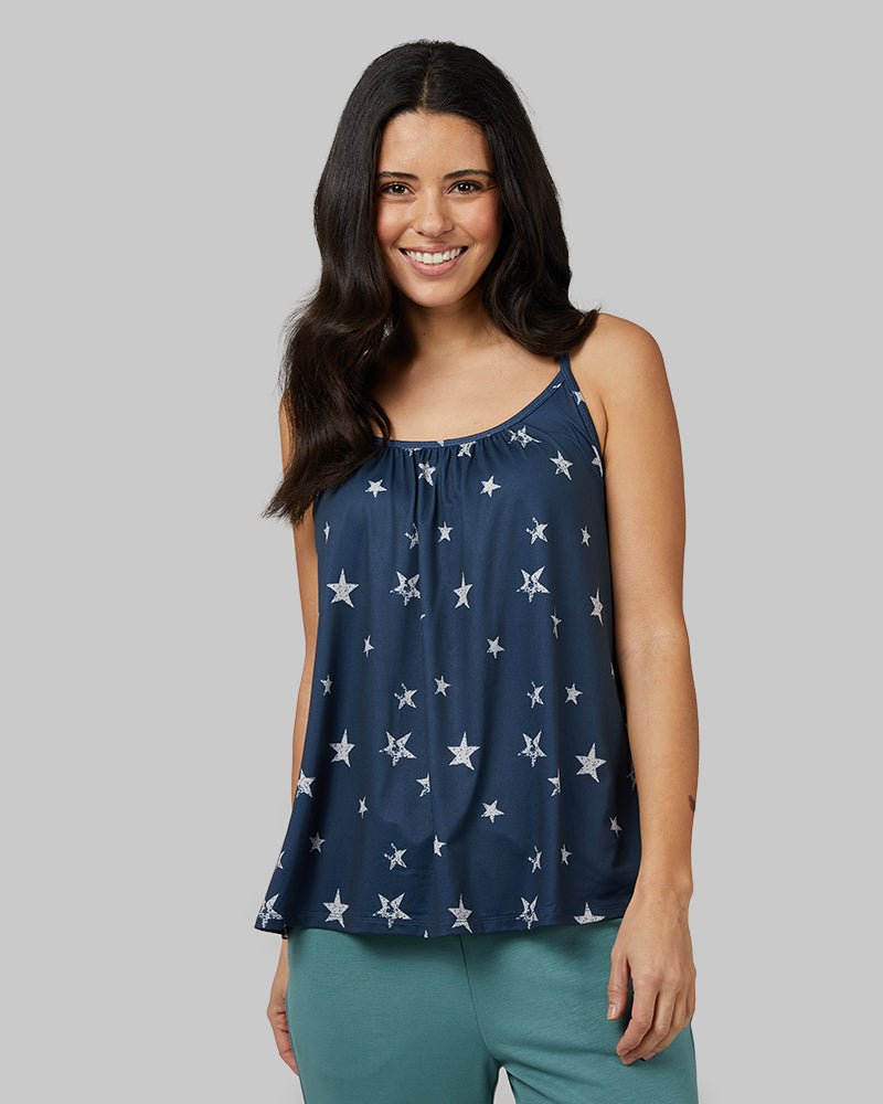 WOMEN'S COOL PRINTED FLOWY BRA CAMI