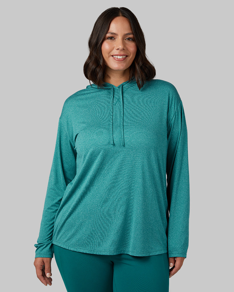 WOMEN'S COOL LONG SLEEVE HOODED T-SHIRT