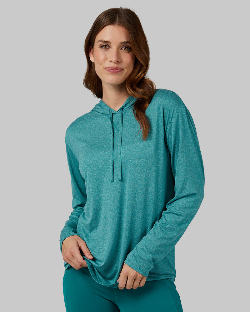 WOMEN'S COOL LONG SLEEVE HOODED T-SHIRT