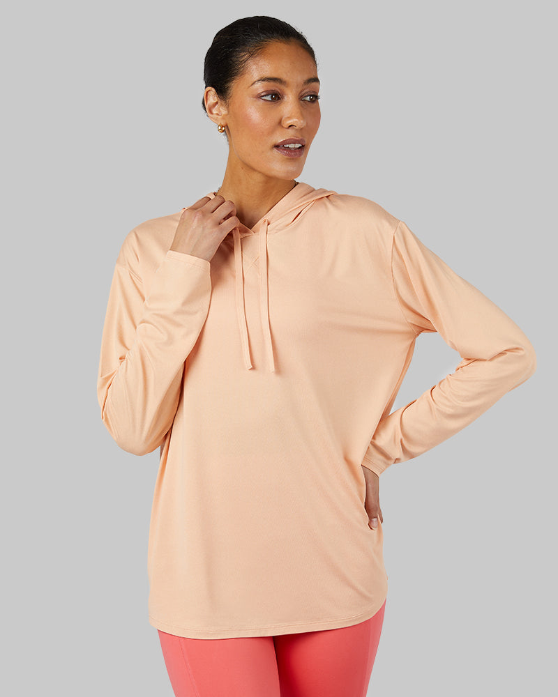 WOMEN'S COOL LONG SLEEVE HOODED T-SHIRT