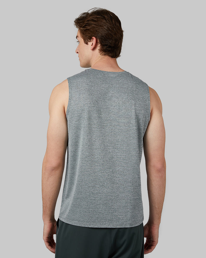 32 Degrees Everpine Space Dye  _ Men's Ultra-sonic Active Tank {model: Michael is 6'0", wearing size M}{bottom}{right} {bottom}{right}