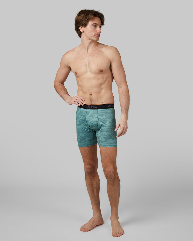 MEN'S COOL PRINTED ACTIVE BOXER BRIEF