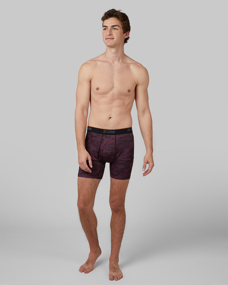 MEN'S COOL PRINTED ACTIVE BOXER BRIEF