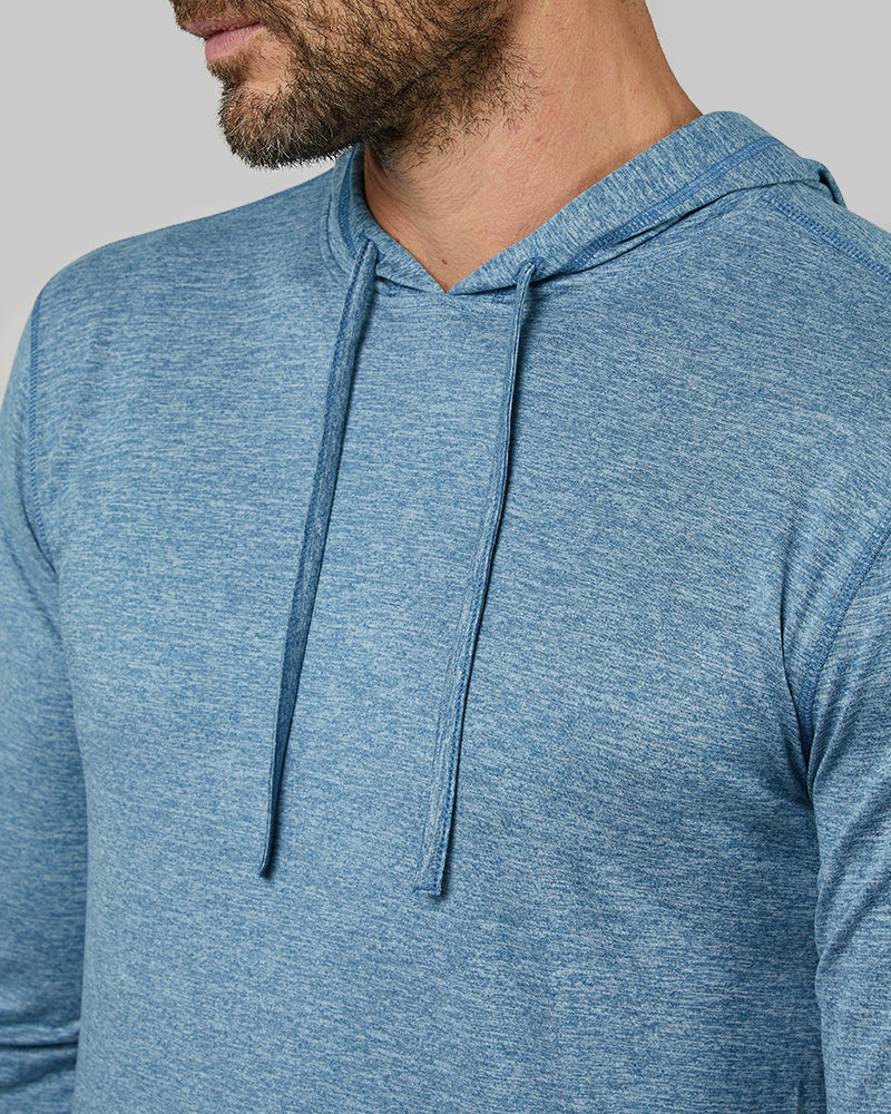MEN'S COOL LONG SLEEVE HOODED T-SHIRT