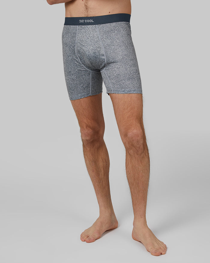 32 Degrees Turbulence Combo _ Men's Cool Printed Boxer Brief {model: Michael is 6'0", wearing size M}{bottom}{right} {bottom}{right}