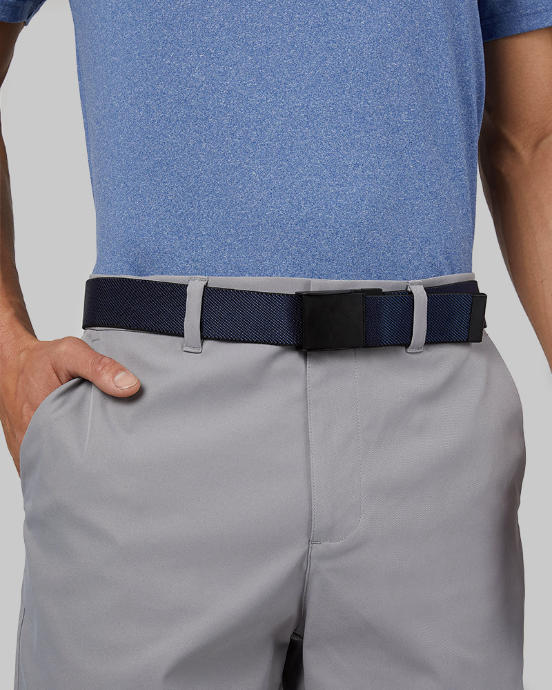 32 Degrees Men's Reversible Stretch Belt - Flexible Woven Belt with Metal Buckle